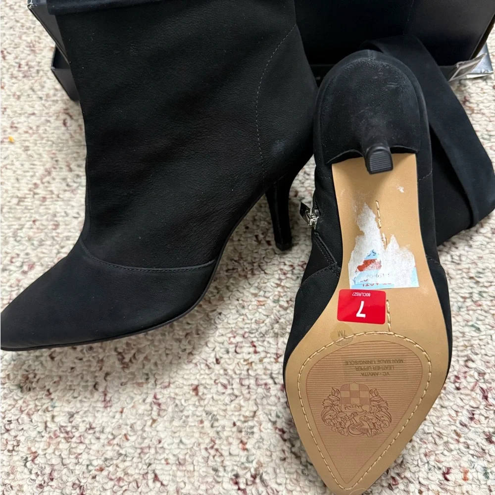 Vince Camuto Black Heeled Boots - Picture 2 of 2